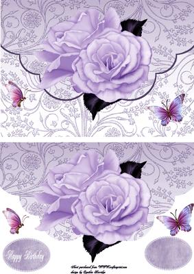 Lavender Roses Envelope Card