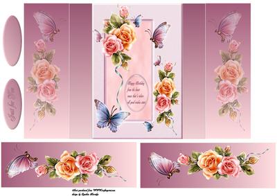 Roses and Butterflies Book Gate Fold