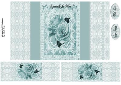 Rose and Lace Gate Fold Book