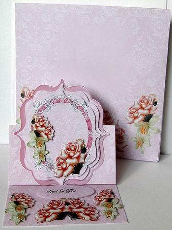 Lilies and Roses Bracket Easel Card