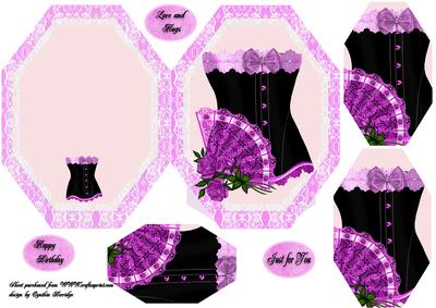Vintage Lace Fan and Corset