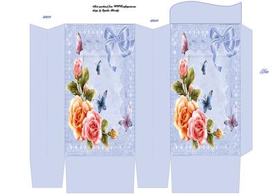 Pinch Box Flowers Blue