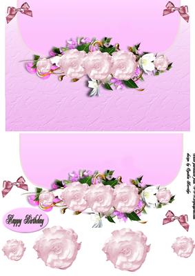 Pink Roses Envelope Card