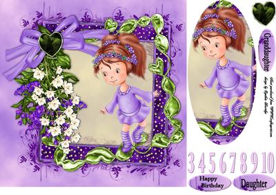 Flowers Ribbon Girls Birthday