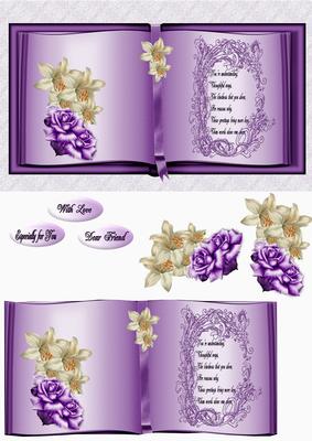 Lavender Book Rose and Lily
