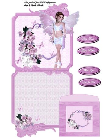 Pink Lace Easel Card Kit
