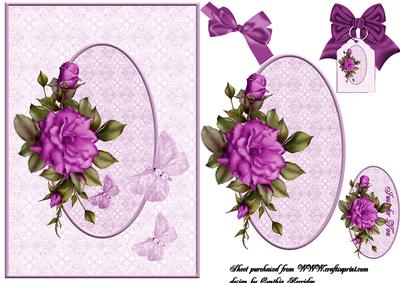 Purple Rose and Butterflies