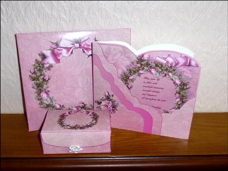 Pink Rose Wraparound Card Kit