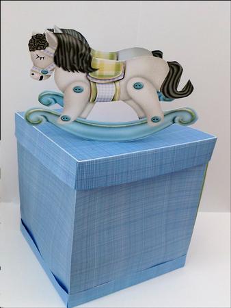 Baby Boy Rocking Horse and Box