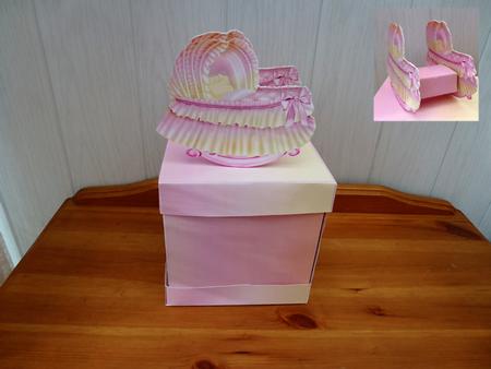 Baby Girl Rocking Crib and Box