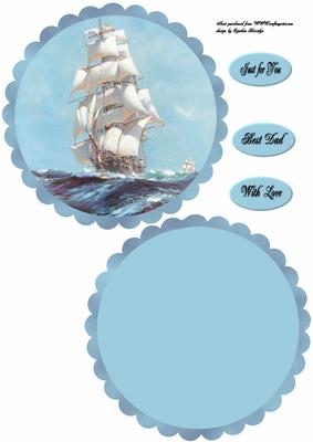 Vintage Ship Wobble Card