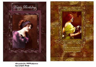 Vintage Ladies Quick Card Front