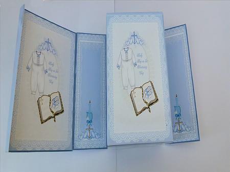 Baby Boy Christening Book and Box