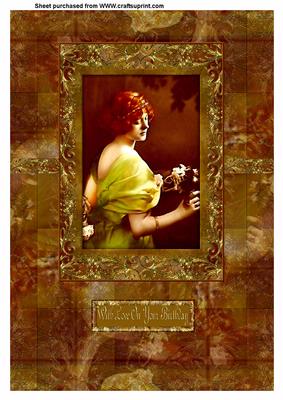 Vintage Lady Card Front