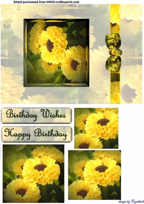 Yellow Flower Card