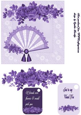 Lavender Fan Card