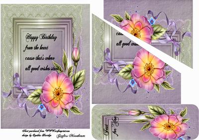 Morning Rose Pockets and Bookmark