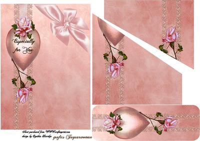 Pink Rose Pockets and Bookmark