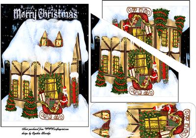Christmas House and Santa