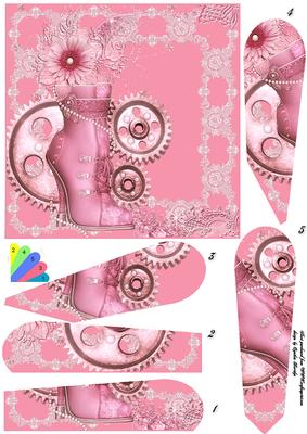 Steam Punk Shoe Fan Card