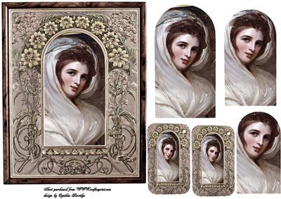 Vintage Lady Framed