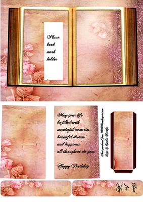 Vintage Pink Book and Bookmark