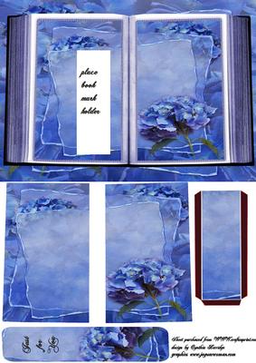 Vintage Blue Book and Bookmark