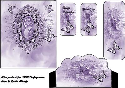 Lavender Lady Bookmark and Tags