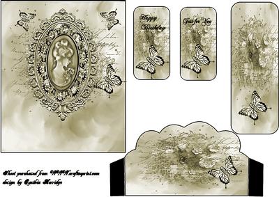 Cream Lady Bookmark and Tags