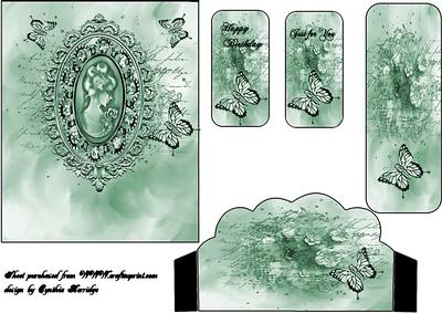 Mint Lady Bookmark and Tags