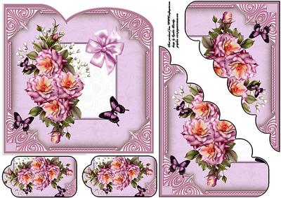Pink Roses Pocket and Tags