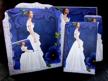 Lady in White Shaped Card Kit
