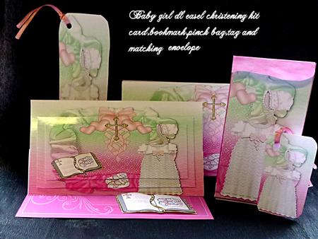 Baby Girl Christening Dl Easel Kit
