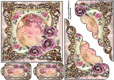 6x6 Vintage Lady Pockets