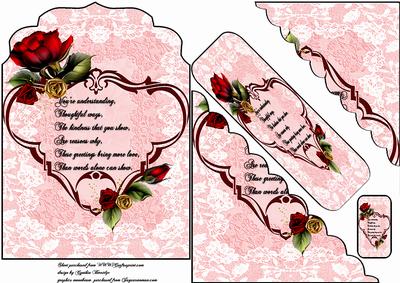 Pink Lace Shaped Card