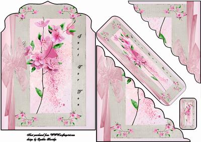 Pink Blossom Shaped Card