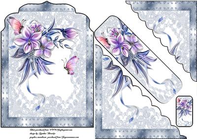 Blue Shaped Card