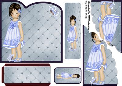 Little Girl Bookmark Card