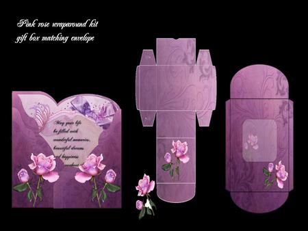 Pink Rose Wraparound Card Kit