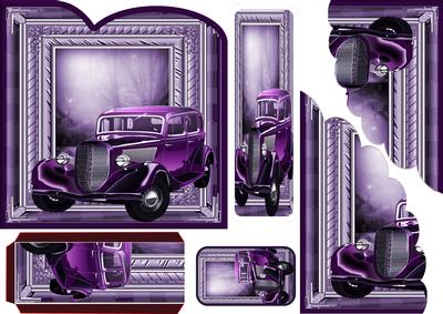Vintage Car Bookmark Card