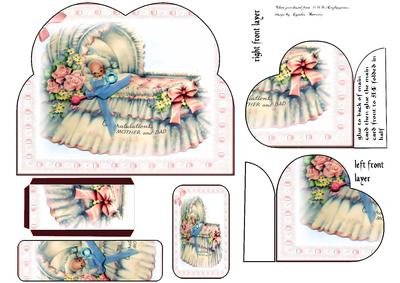 New Baby Girl Wraparound Card