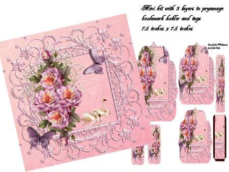 Pink Rose and Butterflies Mini Kit