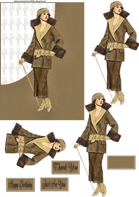 Fashion Lady in Brown