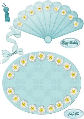 Blue Fan Rocker Card