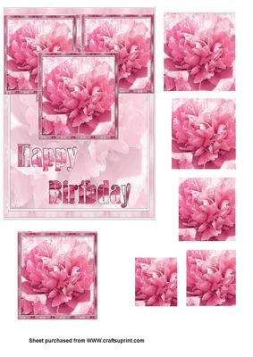 Pink Flower Card