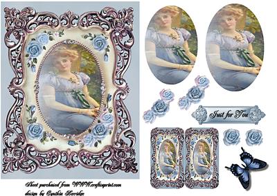 Vintage Lady Frame Card