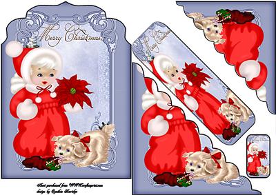 Shaped Christmas Girl and Bookmark