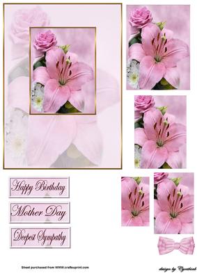 Pink Lily and Rose