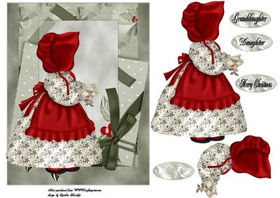 Sunbonnet Sue Christmas Card