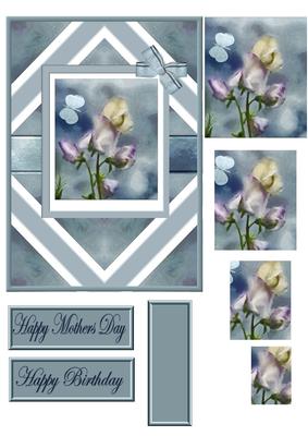 Watercolour Sweet Peas